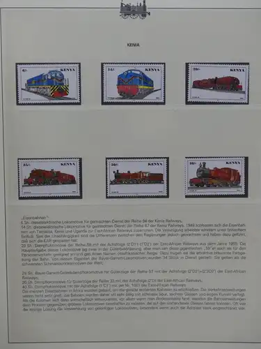 Motiv Eisenbahn-Briefmarken Sammlung im Sieger Vordruckalbum #LX217