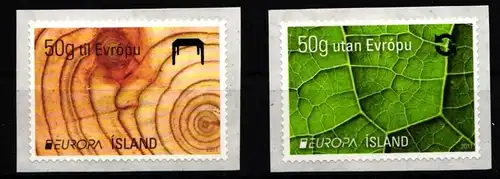 Island 1306-1307 postfrisch selbstklebend Natur Der Wald #IR006