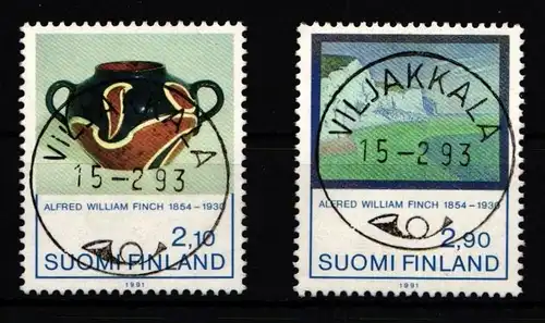 Finnland 1146-1147 gestempelt Kunstwerke von Alfred William Finch #IQ906