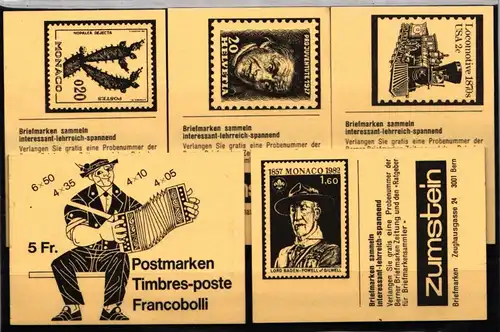 Schweiz MH 0-72 f-k postfrisch Markenheftchen #HZ415