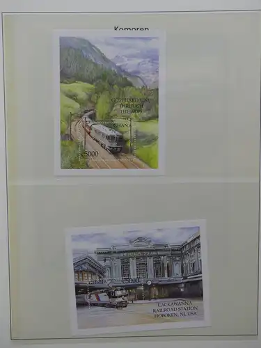 Motiv Eisenbahn-Briefmarken Sammlung im Sieger Vordruckalbum #LX226