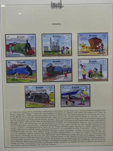 Motiv Eisenbahn-Briefmarken Sammlung im Sieger Vordruckalbum #LX226