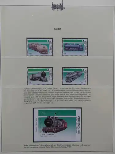 Motiv Eisenbahn-Briefmarken Sammlung im Sieger Vordruckalbum #LX226