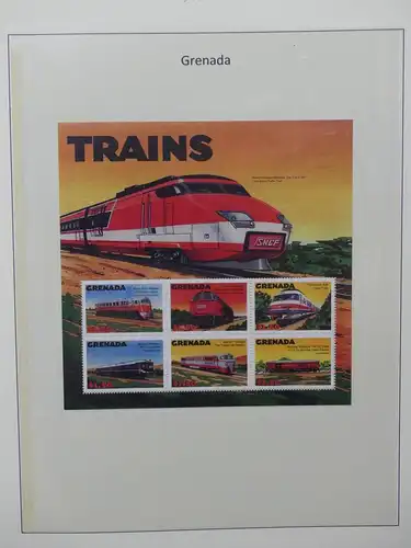 Motiv Eisenbahn-Briefmarken Sammlung im Sieger Vordruckalbum #LX226