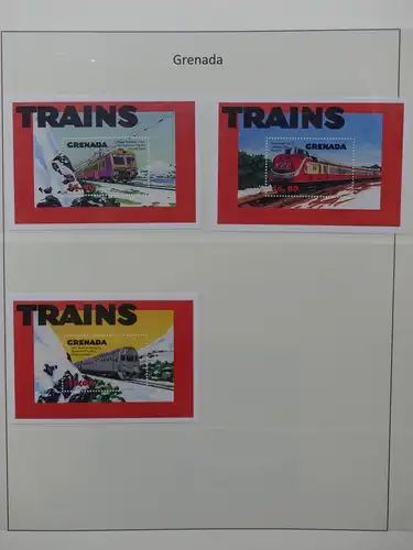 Motiv Eisenbahn-Briefmarken Sammlung im Sieger Vordruckalbum #LX226