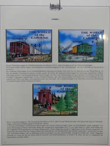 Motiv Eisenbahn-Briefmarken Sammlung im Sieger Vordruckalbum #LX226