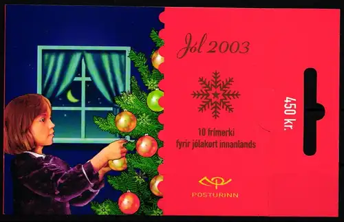 Island 1049 postfrisch Markenheftchen Weihnachten #IR046