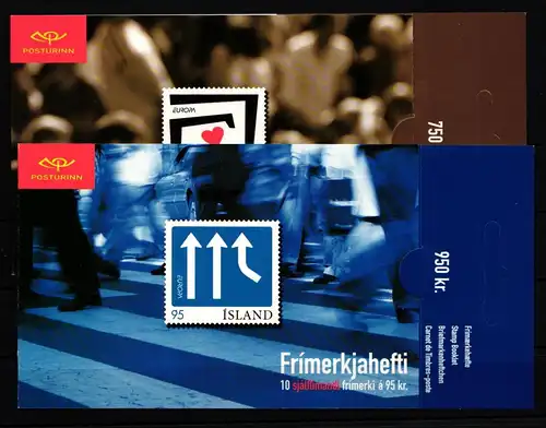 Island 1135-1136 postfrisch 2 Markenheftchen Automobile #IR053