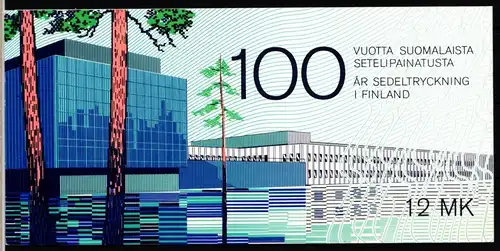 Finnland MH 15 gestempelt 100 Jahre Finnische Banknotendruckerei #IQ862