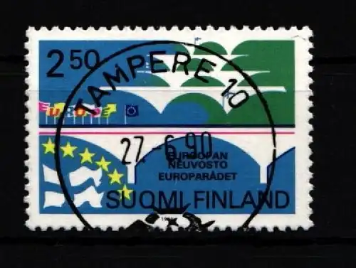 Finnland 1093 gestempelt 40 Jahre Europarat #IQ892