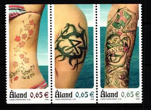 Aland 270-272 postfrisch Dreierstreifen Körperschmuck Tätowierungen #IR193