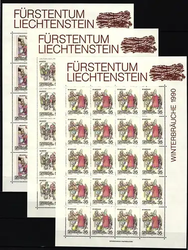 Liechtenstein 1008-1010 postfrisch Kleinbogensatz #IH970