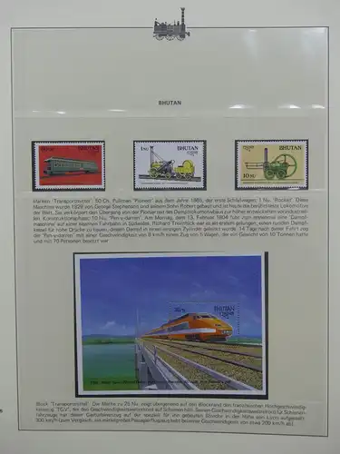 Motiv Eisenbahn-Briefmarken Sammlung im Sieger Vordruckalbum #LX227