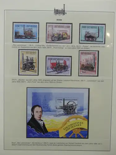 Motiv Eisenbahn-Briefmarken Sammlung im Sieger Vordruckalbum #LX227