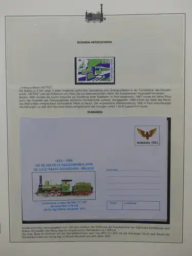 Motiv Eisenbahn-Briefmarken Sammlung im Sieger Vordruckalbum #LX227