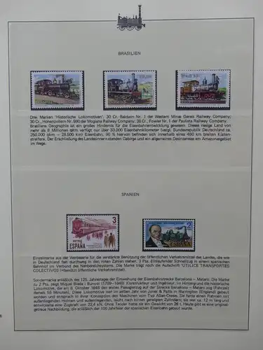 Motiv Eisenbahn-Briefmarken Sammlung im Sieger Vordruckalbum #LX227