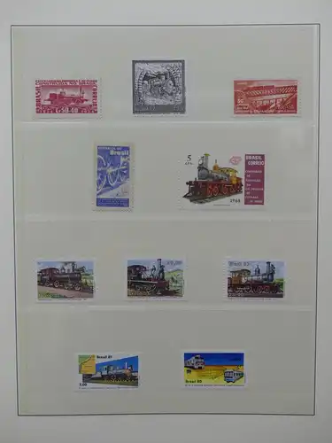 Motiv Eisenbahn-Briefmarken Sammlung im Sieger Vordruckalbum #LX227