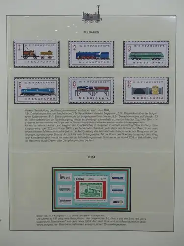 Motiv Eisenbahn-Briefmarken Sammlung im Sieger Vordruckalbum #LX227