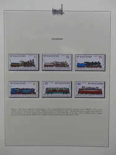 Motiv Eisenbahn-Briefmarken Sammlung im Sieger Vordruckalbum #LX227