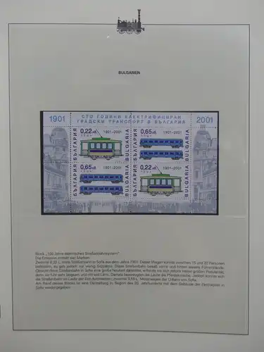 Motiv Eisenbahn-Briefmarken Sammlung im Sieger Vordruckalbum #LX227