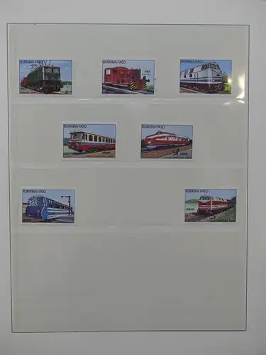 Motiv Eisenbahn-Briefmarken Sammlung im Sieger Vordruckalbum #LX227