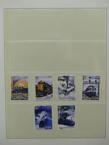 Motiv Eisenbahn-Briefmarken Sammlung im Sieger Vordruckalbum #LX227