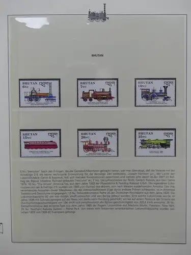 Motiv Eisenbahn-Briefmarken Sammlung im Sieger Vordruckalbum #LX227