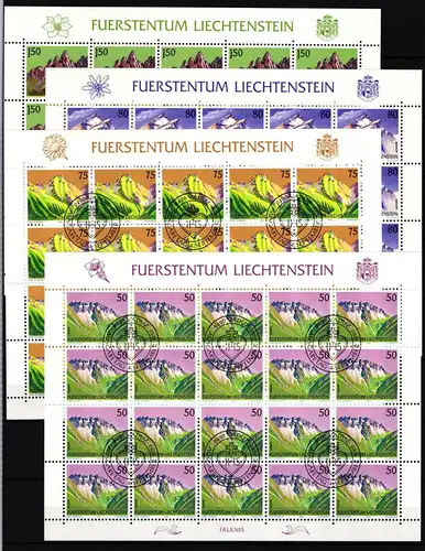 Liechtenstein 974-977 gestempelt Kleinbogensatz mit Ersttagsstempel #IH944