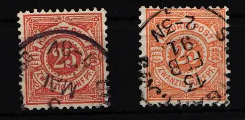 Württemberg 57 a, b gestempelt #IT484