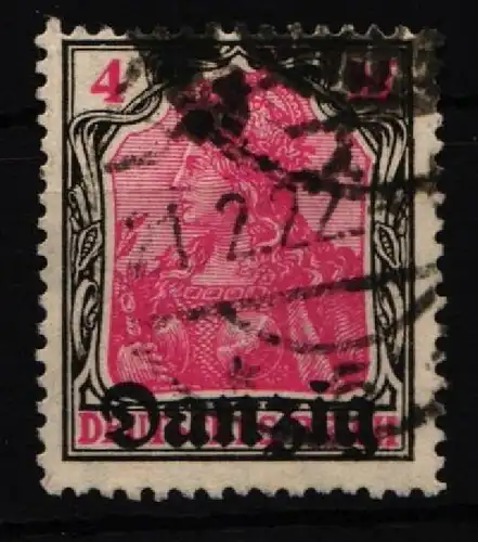Danzig 14 gestempelt geprüft Infla Berlin #IQ098