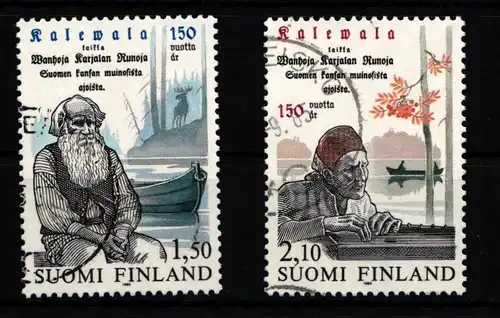 Finnland 957-958 gestempelt 150 Jahre Nationalepos „Kalevala“ #IQ860