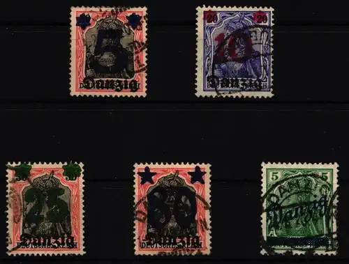 Danzig 16-20 gestempelt geprüft Infla Berlin #IQ110