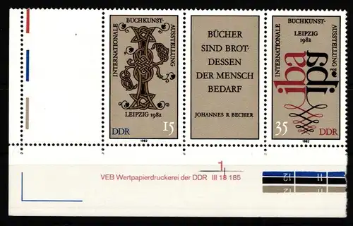 DDR W Zd 529 DV L postfrisch Viererblock #IV590