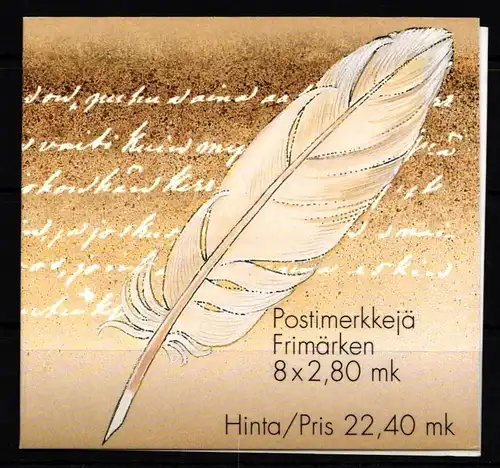 Finnland MH 49 gestempelt 100 Jahre Finnischer Schriftstellerverband #IQ974