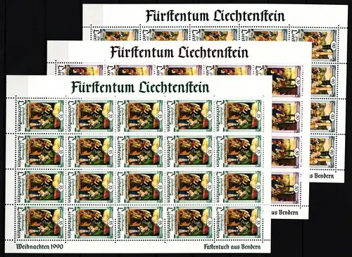 Liechtenstein 1005-1007 postfrisch Kleinbogensatz #IH967