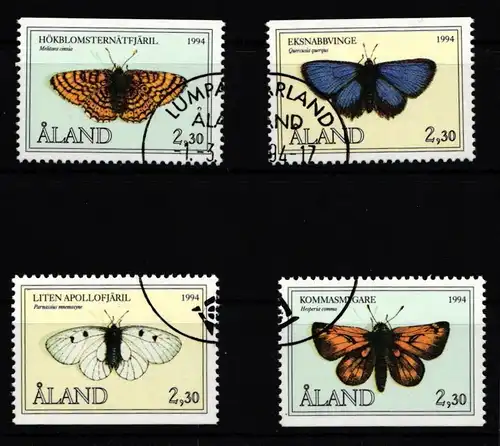 Aland 82-85 gestempelt Tiere Schmetterlinge #IR198