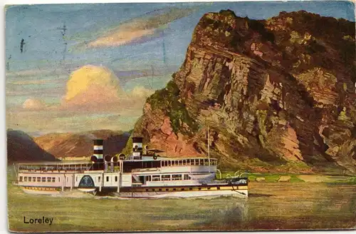 AK Köln-Düsseldorf Rheindampfschifffahrt Loreley 1922 #PN172