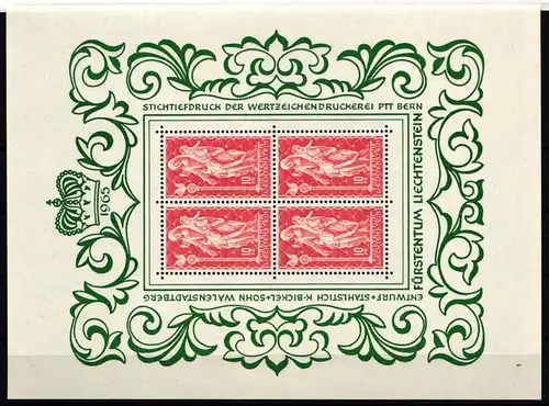 Liechtenstein 449 postfrisch Kleinbogen / Kunst #II516