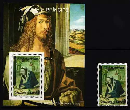 Sao Tome e Principe 1152 und Block 223 postfrisch Dürer #IH907