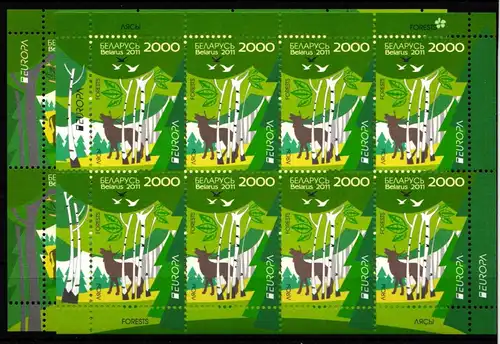 Weißrußland Belarus 853-854 postfrisch als Kleinbogensatz #IO750