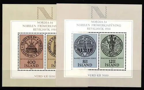 Island Block 4 und Block 5 postfrisch #HZ482