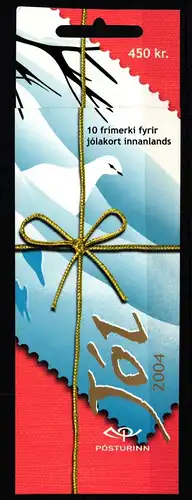 Island 1080 postfrisch Markenheftchen Weihnachten #IR048