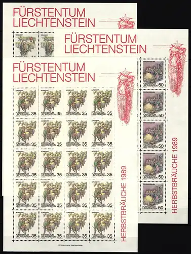 Liechtenstein 971-973 postfrisch Kleinbogensatz #IH942