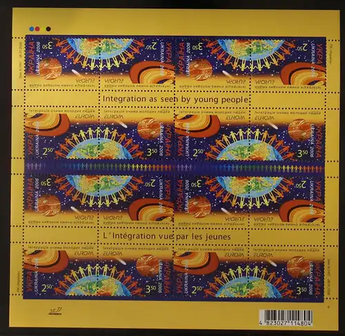 Ukraine 785-786 postfrisch als Kleinbogen #IO818