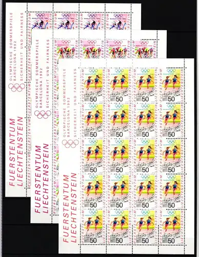 Liechtenstein 1035-1037 postfrisch Kleinbogensatz #IH991