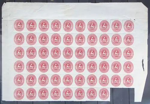 Braunschweig 18 postfrisch Bogenteil #IU004