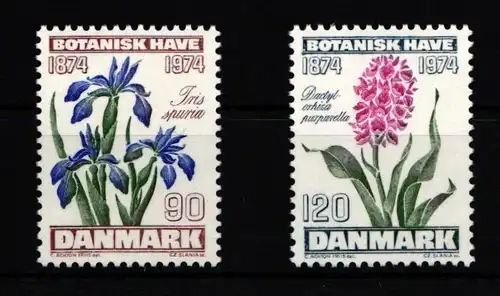 Dänemark 575-576 postfrisch Blumen Blaue Iris und Purpur Knabenkraut #IR236
