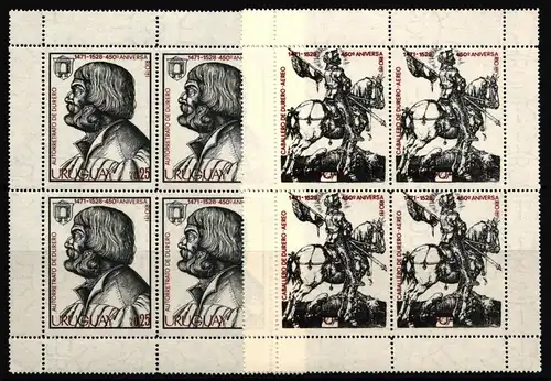 Uruguay 1489 und 1491 postfrisch Kleinbögen / Dürer #IH903