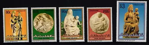 Aitutaki 708-712 postfrisch Weihnachten #II381