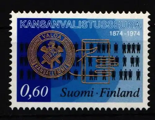 Finnland 751 postfrisch 100 Jahre Volksaufklärungsgesellschaft #IR367